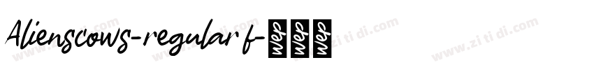 Alienscows-regular f字体转换